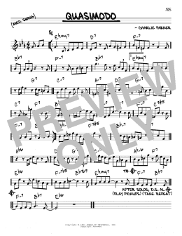 page one of Quasimodo (Real Book – Melody & Chords)