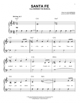 page one of Santa Fe (from Newsies) (Very Easy Piano)