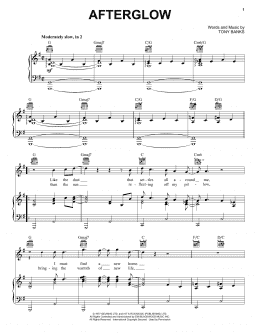 page one of Afterglow (Piano, Vocal & Guitar Chords (Right-Hand Melody))