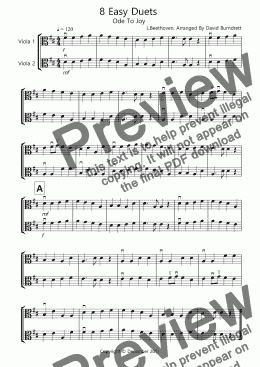 page one of 8 Easy Duets for Viola