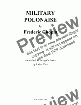 page one of Military Polonaise