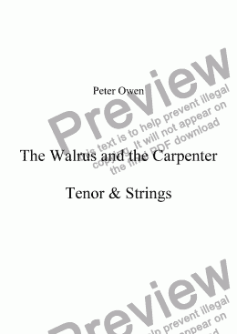 page one of The Walrus and the Carpenter