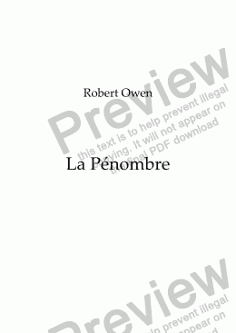 page one of La Pénombre