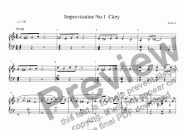 page one of Improvisation No.1  Ckey