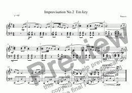 page one of Improvisation No.2  Em key