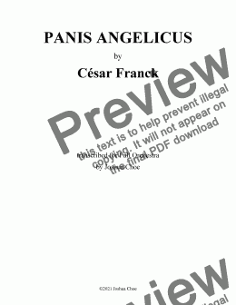 page one of Franck: Panis Angelicus