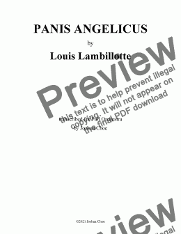 page one of Lambillotte: Panis Angelicus