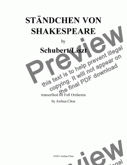 page one of Ständchen von Shakespeare, S.558/9