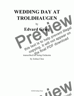 page one of Wedding Day at Troldhaugen