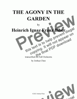 page one of Rosary Sonatas: The Agony in the Garden