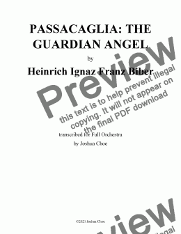 page one of Rosary Sonatas: Passacaglia (The Guardian Angel)