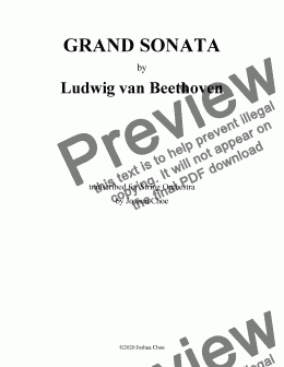 page one of Grand Sonata