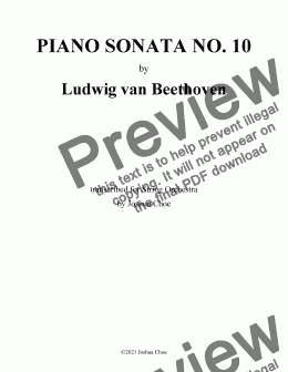 page one of Piano Sonata No. 10 in G Major