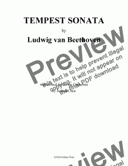 page one of Tempest Sonata