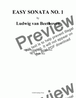 page one of Easy Sonata No. 1