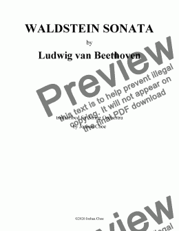 page one of Waldstein Sonata