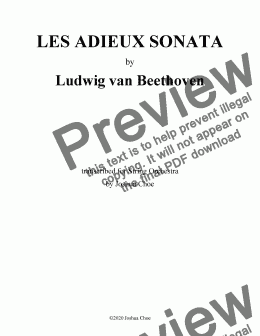 page one of Les Adieux Sonata