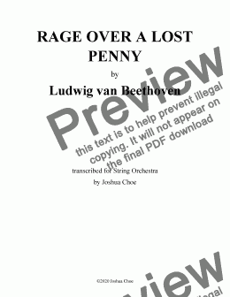 page one of Rage over a Lost Penny