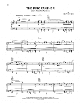 page one of The Pink Panther (Piano Solo)