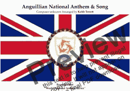 page one of Anguillan National Anthem &  Song ("God Bless Anguilla")for String Orchestra