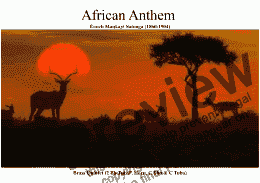 page one of African Union Anthem(Let Us Unite and Celebrate) for Brass Quintet 