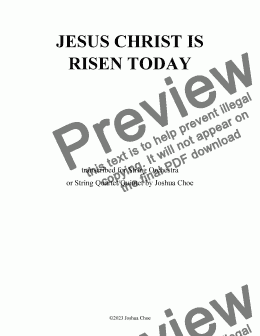 page one of Jesus Christ Is Risen Today