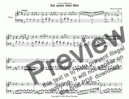 page one of Auf meinen lieben Gott - Chorale Prelude