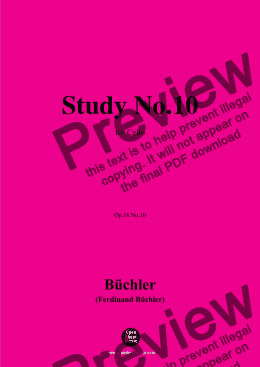 page one of F. Büchler-Study No.10,Op.18 No.10,for Solo Cello