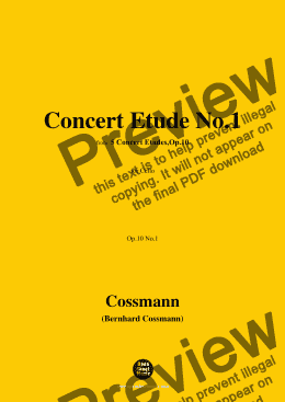 page one of B. Cossmann-Concert Etude No.1,for Cello