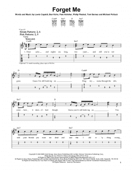 page one of Forget Me (Easy Guitar Tab)