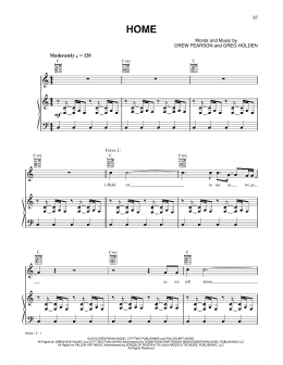 page one of Home (Piano, Vocal & Guitar Chords (Right-Hand Melody))