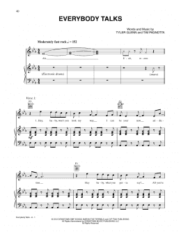 page one of Everybody Talks (Piano, Vocal & Guitar Chords (Right-Hand Melody))