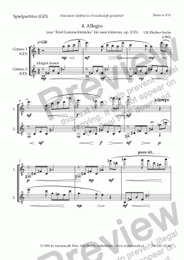 page one of Fünf Gutenachtstücke: 4. Allegro (GD/Score)