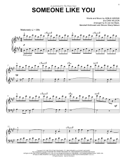 page one of Someone Like You (Piano Solo)