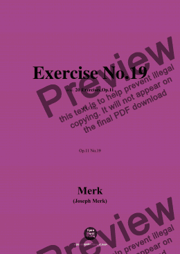 page one of Merk-Exercise No.19,Op.11 No.19,from '20 Exercises,Op.11',for Cello