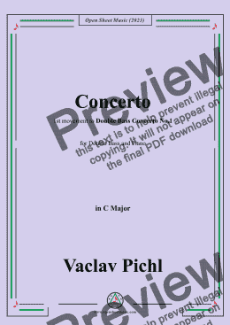 page one of Vaclav Pichl-Concerto in C(1st movement to Double Bass Concerto No.1),in C Major