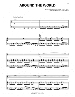 page one of Around The World (Piano, Vocal & Guitar Chords (Right-Hand Melody))