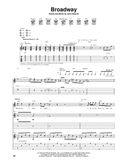 page one of Broadway (Guitar Tab)