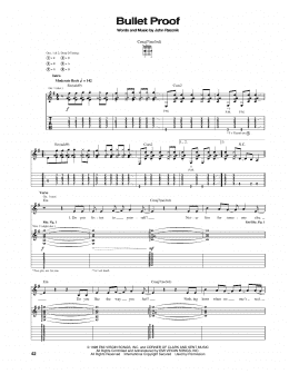 page one of Bullet Proof (Guitar Tab)