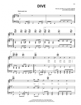 page one of Dive (Piano, Vocal & Guitar Chords (Right-Hand Melody))