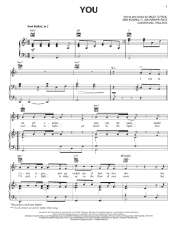 page one of You (Piano, Vocal & Guitar Chords (Right-Hand Melody))