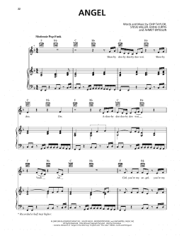 page one of Angel (Piano, Vocal & Guitar Chords (Right-Hand Melody))