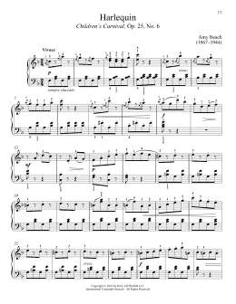 page one of Harlequin (Piano Solo)