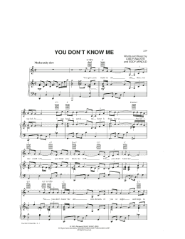 page one of You Don't Know Me (Piano, Vocal & Guitar Chords (Right-Hand Melody))