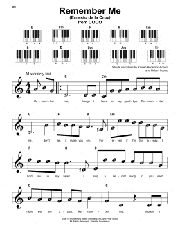 page one of Remember Me (Ernesto de la Cruz) (from Coco) (Super Easy Piano)