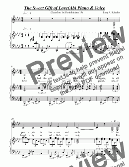 page one of The Sweet Gift of Love(Ab) Piano & Voice