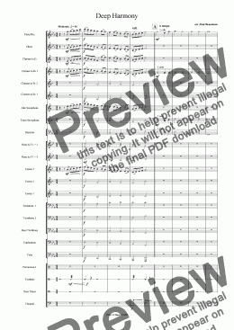 page one of Deep Harmony - Wind Band