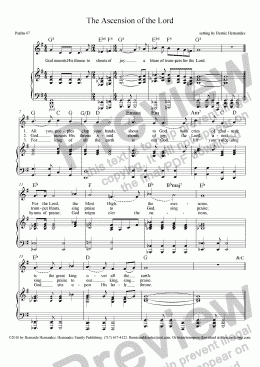 page one of Responsorial Psalm - Ascension of the Lord