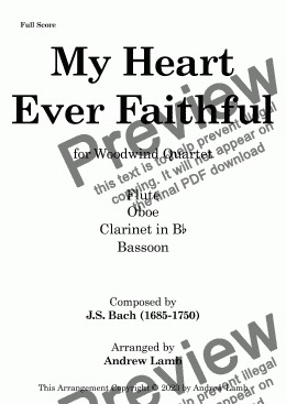 page one of My Heart Ever Faithful