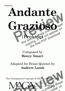 page one of Andante Grazioso (Prelude)